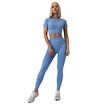 Dámské tričko GymBeam  FLO CropTop Blue