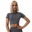 Dámské tričko GymBeam  FLO CropTop Grey