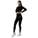 Dámské tričko GymBeam  FLO Ribbed CropTop Black