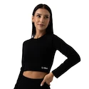 Dámské tričko GymBeam  FLO Ribbed CropTop Black