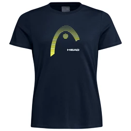 Dámské tričko Head Club Lara T-Shirt Women Dark Blue/Yellow