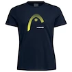 Dámské tričko Head  Club Lara T-Shirt Women Dark Blue/Yellow M