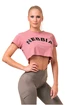 Dámské tričko Nebbia  Fit & Sporty crop top old rose