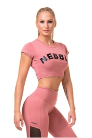 Dámské tričko Nebbia Hero Sporty crop top old rose