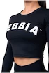 Dámské tričko Nebbia Hero Sporty Hero crop top long sleeve black
