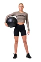 Dámské tričko Nebbia Hero Sporty Hero crop top long sleeve mocha