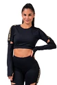 Dámské tričko Nebbia Honey Bunny Crop Top 821 black