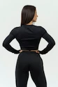 Dámské tričko Nebbia Intense Women's Long Sleeve Crop Top Perform 839 Black