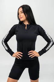 Dámské tričko Nebbia Long Sleeve Zipper Top WINNER black