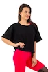 Dámské tričko Nebbia  Organic Cotton Loose Fit “The Minimalist” Crop Top 417 black XS/S