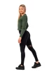 Dámské tričko Nebbia  Organic Cotton Ribbed Long Sleeve Top 415 dark green