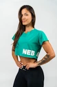 Dámské tričko Nebbia POWERHOUSE Oversized Crop Top green