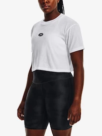 Dámské tričko Under Armour BRANDED LOGO CROP SS-WH