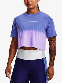 Dámské tričko Under Armour DIP DYE CROP SS-BLU