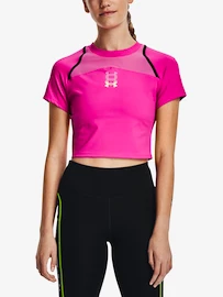 Dámské tričko Under Armour Run Anywhere Crop SS-PNK