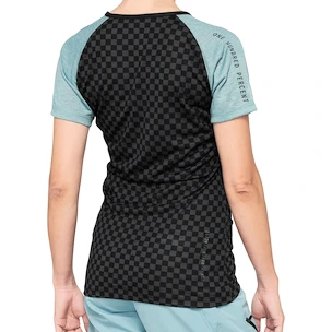 Dámský cyklistický dres 100%  Airmatic Women's Jersey Seafoam Checkers