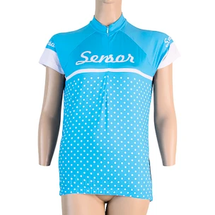 Dámský cyklistický dres Sensor  Cyklo Dots Blue