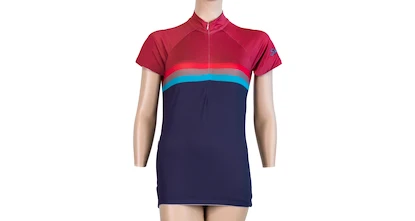 Dámský cyklistický dres Sensor  Cyklo Summer Stripe Blue/Lilla