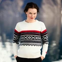 Dámský svetr Ulvang  Marius Round Neck Vanilla/Ulang Red