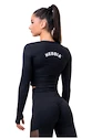 Dámský top Nebbia Hero Sporty Hero crop top long sleeve black