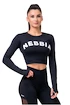 Dámský top Nebbia Hero Sporty Hero crop top long sleeve black XS