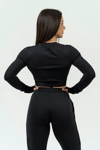 Dámský top Nebbia Intense Women's Long Sleeve Crop Top Perform 839 Black XS