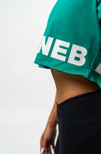 Dámský top Nebbia POWERHOUSE Oversized Crop Top green