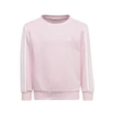 Dětská mikina adidas  Essentials 3-Stripes Crew Neck Clear Pink