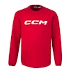 Dětská mikina CCM  LOCKER ROOM FLEECE CREW Red