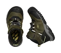 Dětská outdoorová obuv Keen Ridge Flex Mid Wp Dark Olive/Dusky Citron