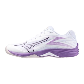 Dětská sálová obuv Mizuno  Lightning Star Z7 Jr. White/Patrician Purple/Quince