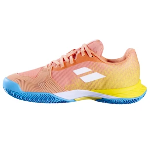 Dětská tenisová obuv Babolat Jet Mach 3 Clay Jr Girl Coral/Gold Fusion