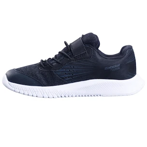 Dětská tenisová obuv Babolat Pulsion All Court Kid Black/Fiesta Red