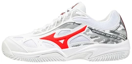 Dětská tenisová obuv Mizuno Breakshot 3 CC White/IgnititonRed