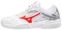 Dětská tenisová obuv Mizuno  Breakshot 3 CC White/IgnititonRed  EUR 32,5