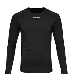 Dětské kompresní tričko CCM Compression LS Top Black Junior