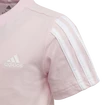 Dětské tričko adidas  Essentials 3-Stripes Clear Pink 122 cm