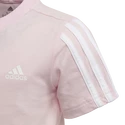 Dětské tričko adidas  Essentials 3-Stripes Clear Pink 122 cm