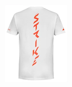 Dětské tričko Babolat  Strike Cotton Tee Jr White/Strike Red 8 - 10 let