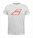 Dětské tričko Babolat  Strike Cotton Tee Jr White/Strike Red 8 - 10 let