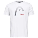 Dětské tričko Head  Club Carl T-Shirt Junior White 140 cm