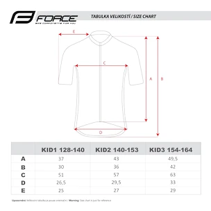 Dětský cyklistický dres Force Kid View modro-bílo-černý