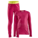 Dětský termo set Craft  Core Warm Baselayer Junior pink  110 cm