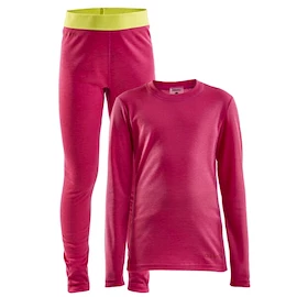 Dětský termo set Craft Core Warm Baselayer Junior pink