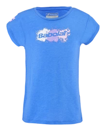 Dívčí tričko Babolat Exercise Cotton Tee Girl French Blue