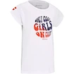 Dívčí tričko Babolat  Exercise Cotton Tee Girl White