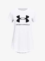 Dívčí tričko Under Armour  SPORTSTYLE LOGO SS-WHT