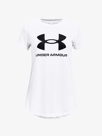 Dívčí tričko Under Armour SPORTSTYLE LOGO SS-WHT