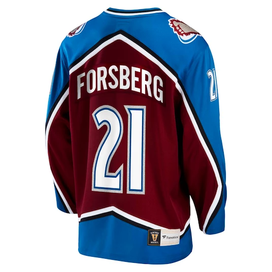 Fanatics Branded Peter Forsberg Burgundy Colorado Avalanche Breakaway Retired Player Jersey