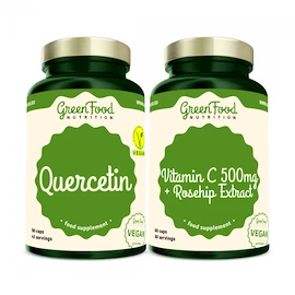 GreenFood Duopack Quercetin 90 caps + Vitamin C 500 mg 60 caps